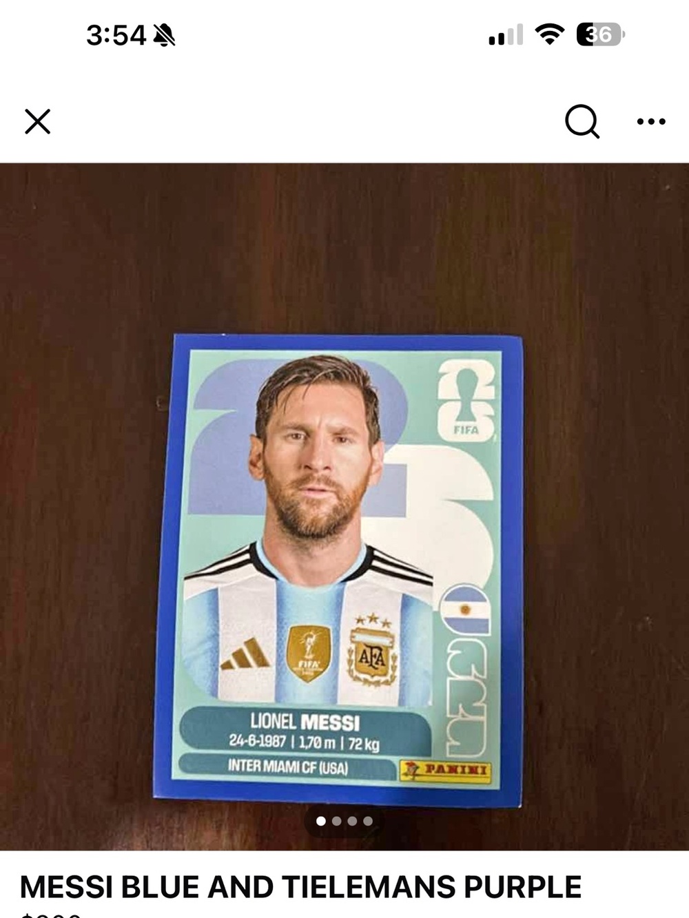 Messi Blue Cumple Foil.
2026 Panini Fifa World cup Sticker - Picture 4 of 8